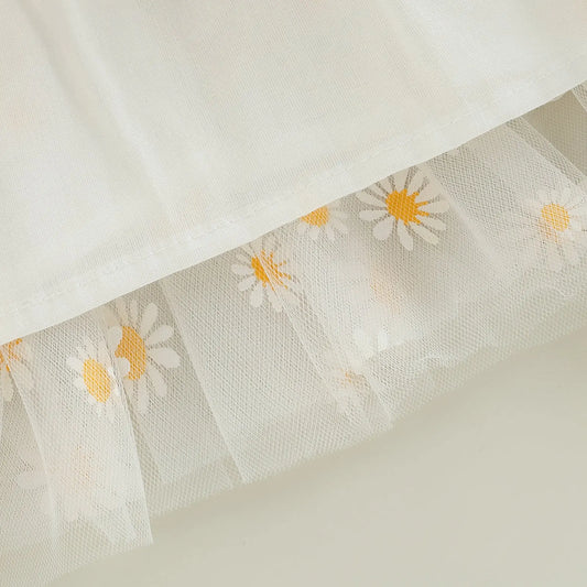 Vestido de Tul Blanco con Margaritas para Bebé | 6-24 Meses Bany Shop - Ropa y Accesorios para bebés