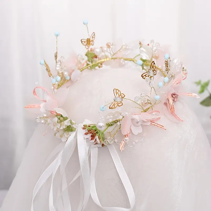 Diadema Flores y Mariposas Bany Shop Perú