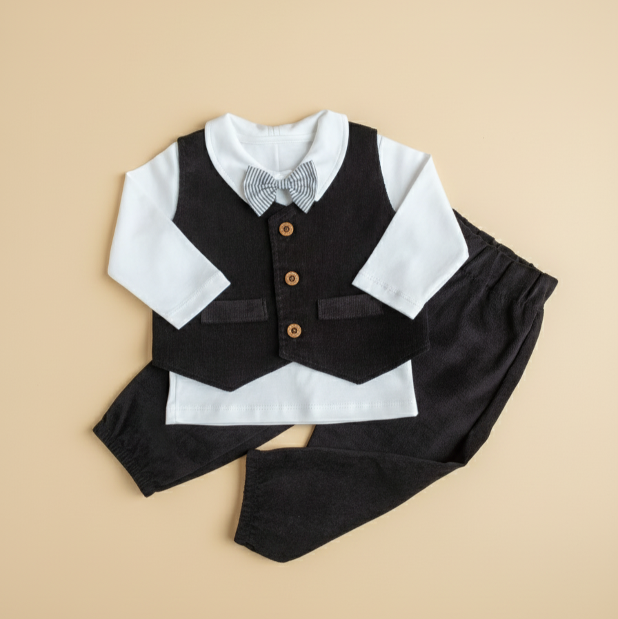 Pequeño Caballero: Conjunto de Chaleco, Polo y Pantalón Bany Shop Perú