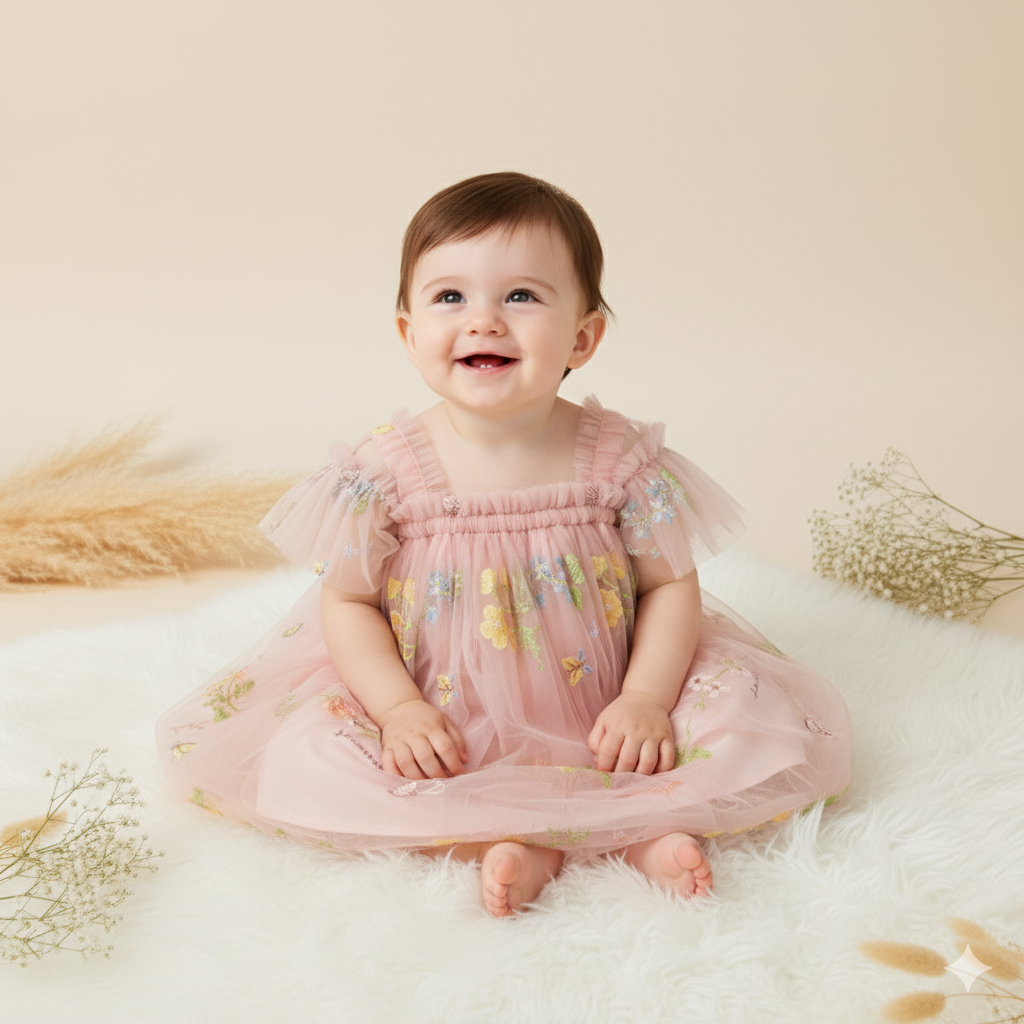 Vestido Ninfa Rosa - Magic Garden Bany Shop